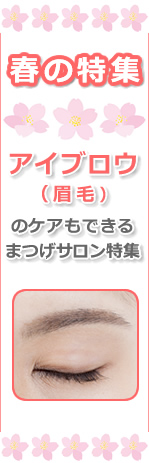 アイブロウも出来るまつげエクステサロン特集